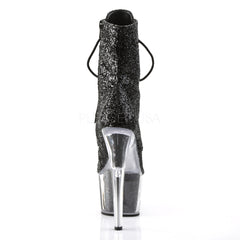 Pleaser ADORE-1020G Black Glitter Platform Ankle Boots - Shoecup.com - 4