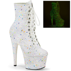 7" Heel ADORE-1020GDLG White Glitter
