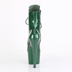 7 Inch Heel ADORE-1020GP Emerald Green Glitter