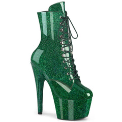 7 Inch Heel ADORE-1020GP Emerald Green Glitter
