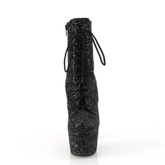 7 Inch Heel ADORE-1020GWR Black Glitter