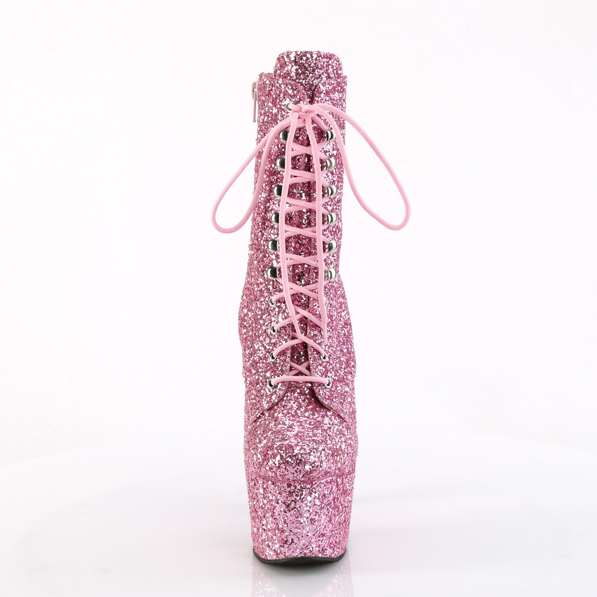 7 Inch Heel ADORE-1020GWR Baby Pink Glitter