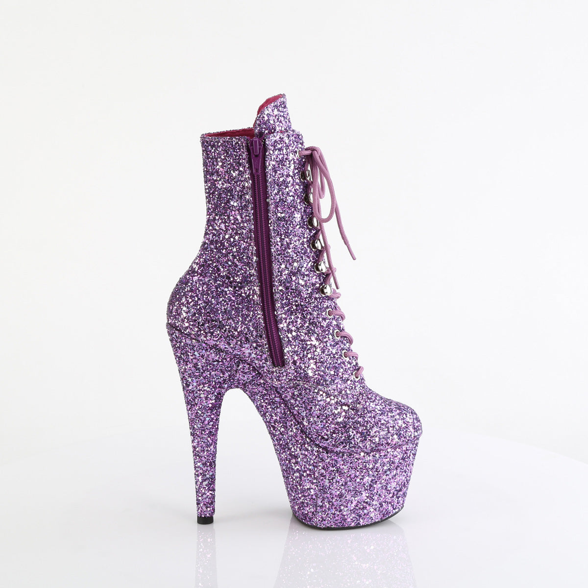 7 Inch Heel ADORE-1020GWR Lavender Glitter