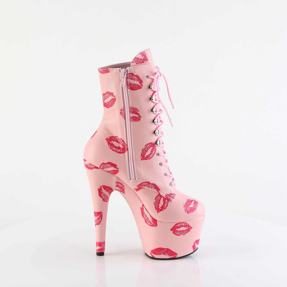 7 Inch Heel ADORE-1020KISSES Baby Pink Pu