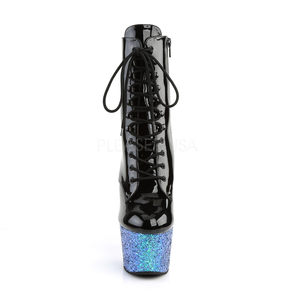 7 Inch Heel ADORE-1020LG Blue Glitter