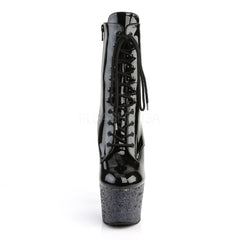 7 Inch Heel ADORE-1020LG Black Glitter