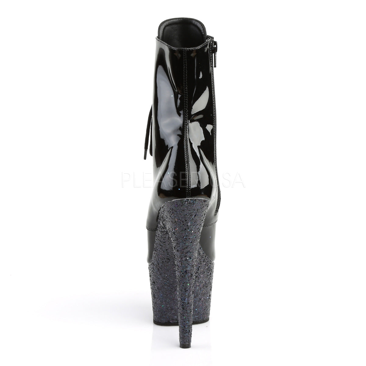 7 Inch Heel ADORE-1020LG Black Glitter