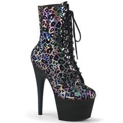 7" Heel ADORE-1020LP Pewter Leopard Print