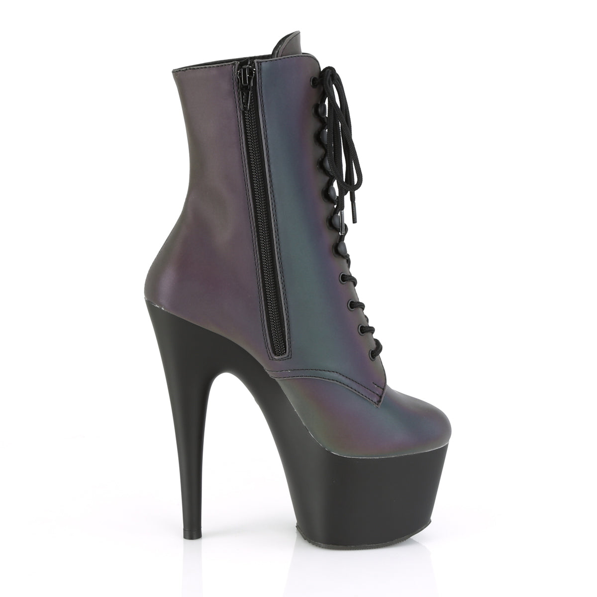 7 Inch Heel ADORE-1020REFL Green Reflective