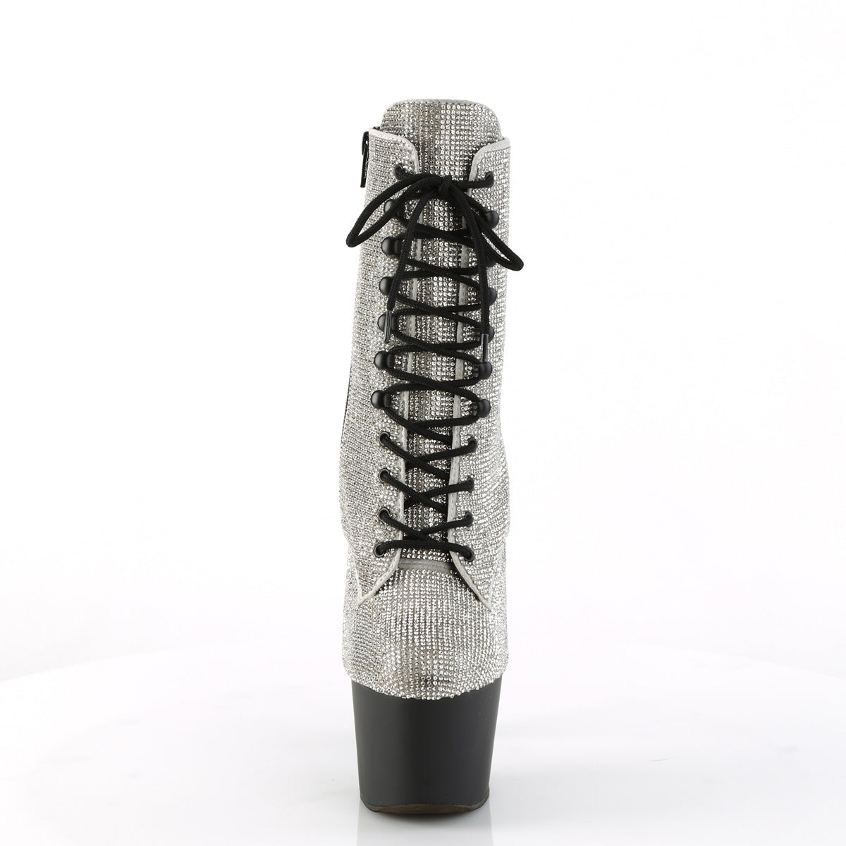 7 Inch Heel ADORE-1020RS Silver Rhinestone