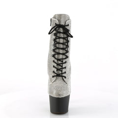 7 Inch Heel ADORE-1020RS Silver Rhinestone