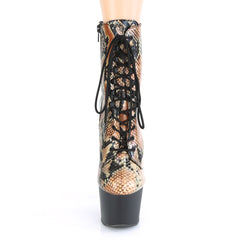 7 Inch Heel ADORE-1020SP Gold Holographic Snake Print