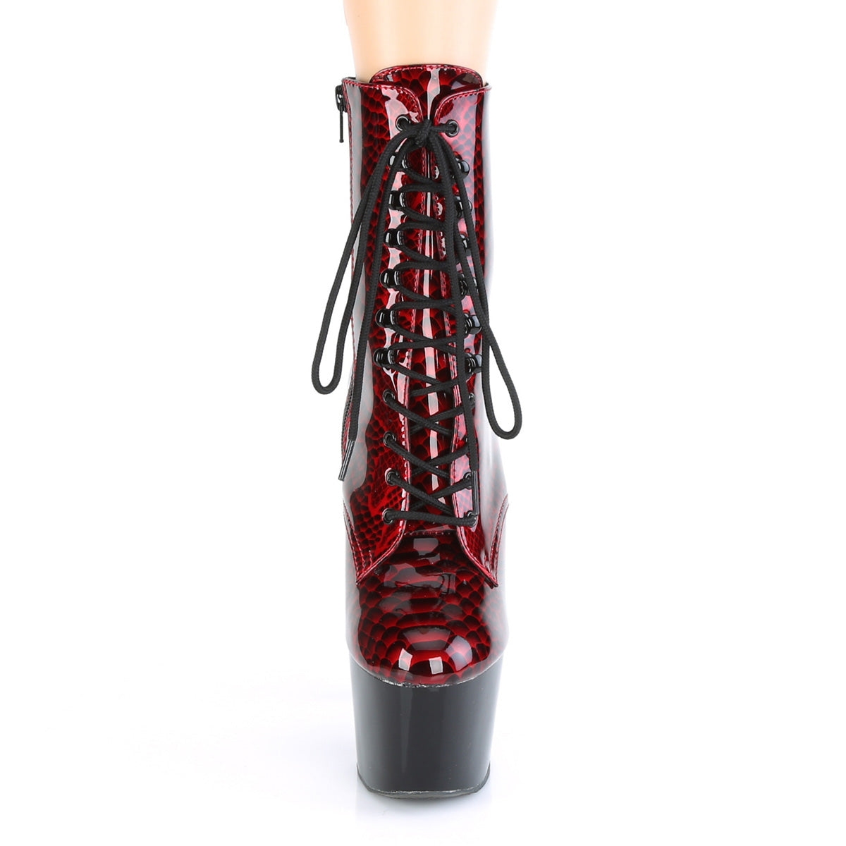 7 Inch Heel ADORE-1020SP Red Snake Print
