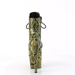 7 Inch Heel ADORE-1020SPWR Yellow Snake Print
