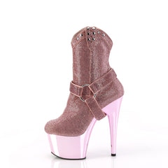 7 Inch Heel ADORE-1029CHRS Baby Pink Rhinestone