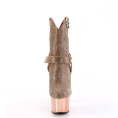 7 Inch Heel ADORE-1029CHRS Rose Gold Rhinestone