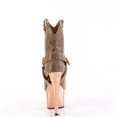 7 Inch Heel ADORE-1029CHRS Rose Gold Rhinestone