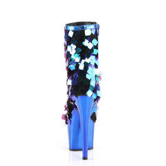 7 Inch Heel ADORE-1031SSQ Green Square Iridescent Sequins