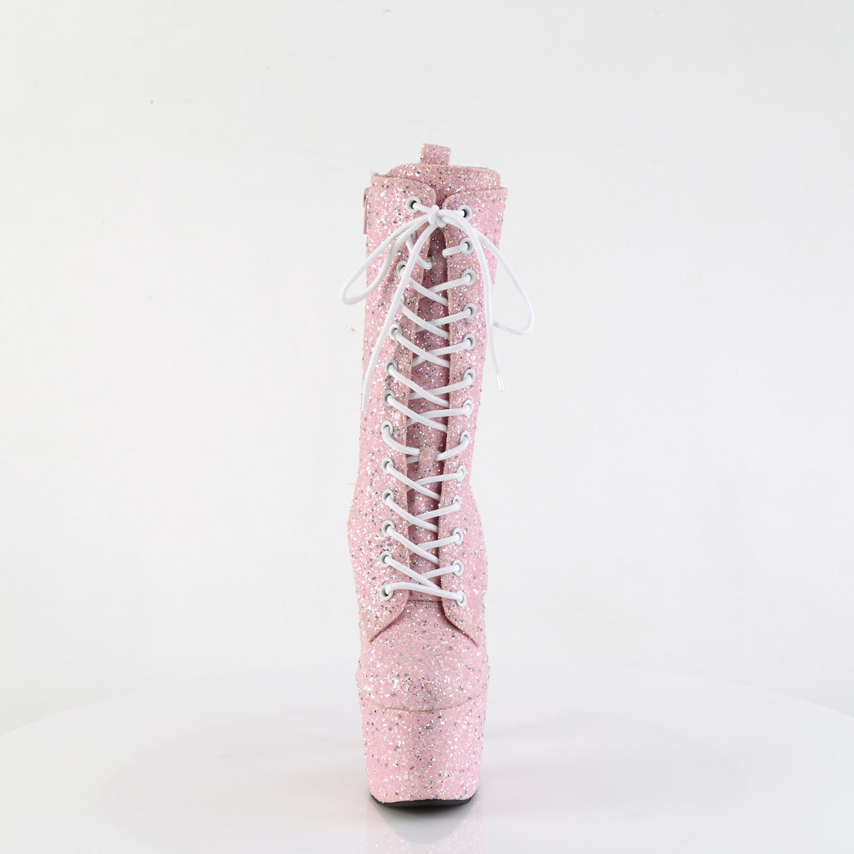 7 Inch Heel ADORE-1040GR Baby Pink Glitter