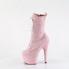 7 Inch Heel ADORE-1040GR Baby Pink Glitter