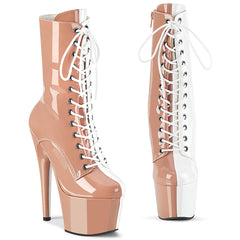 7 Inch Heel ADORE-1040TT Blush White Patent 