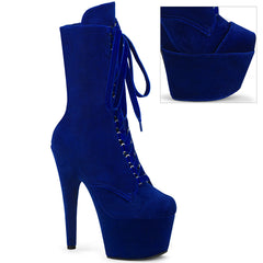 7 Inch Heel ADORE-1045VEL Navy Blue Velvet