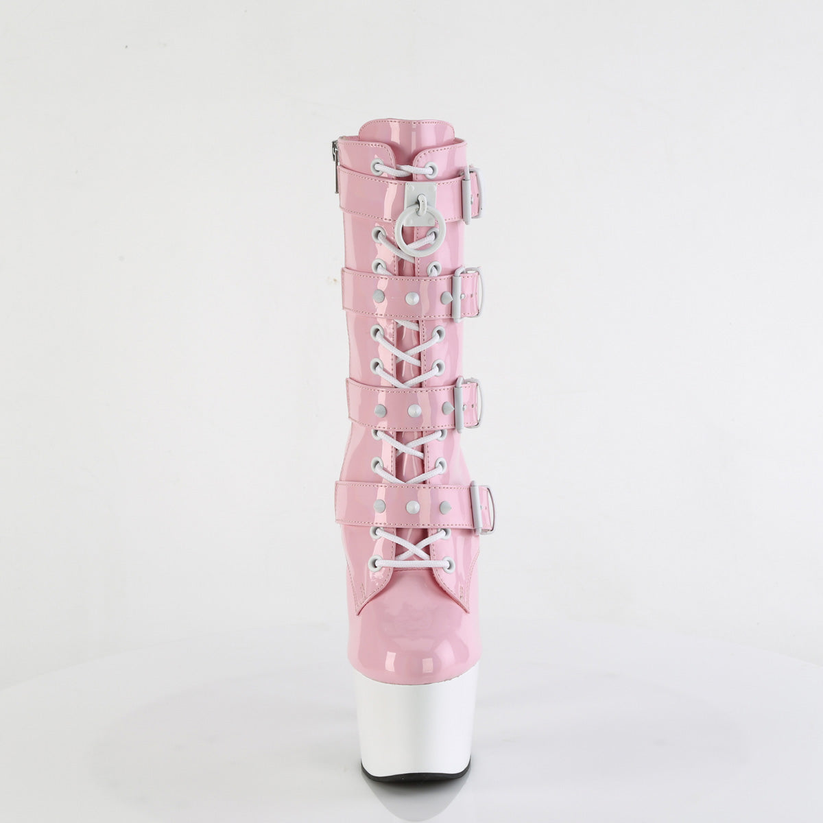 7 Inch Heel ADORE-1046TT Baby Pink Holo Patent