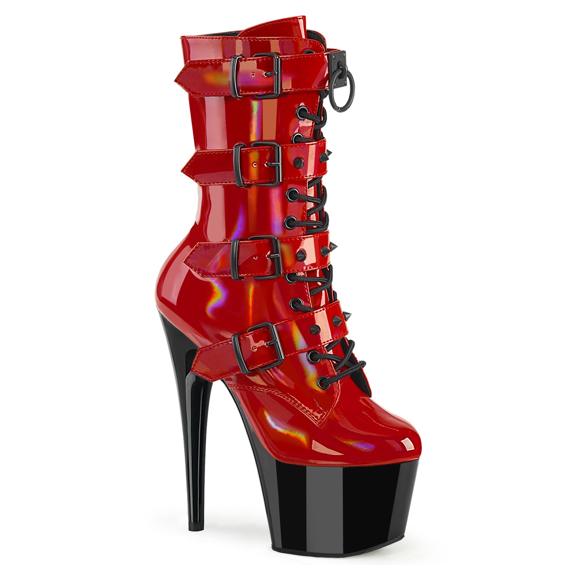 7 Inch Heel ADORE-1046TT Red Holo Patent