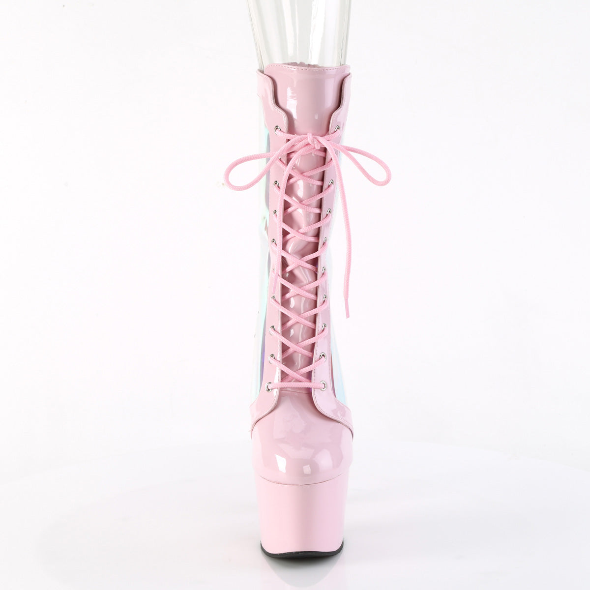 7 Inch Heel ADORE-1047 Baby Pink Holo Patent