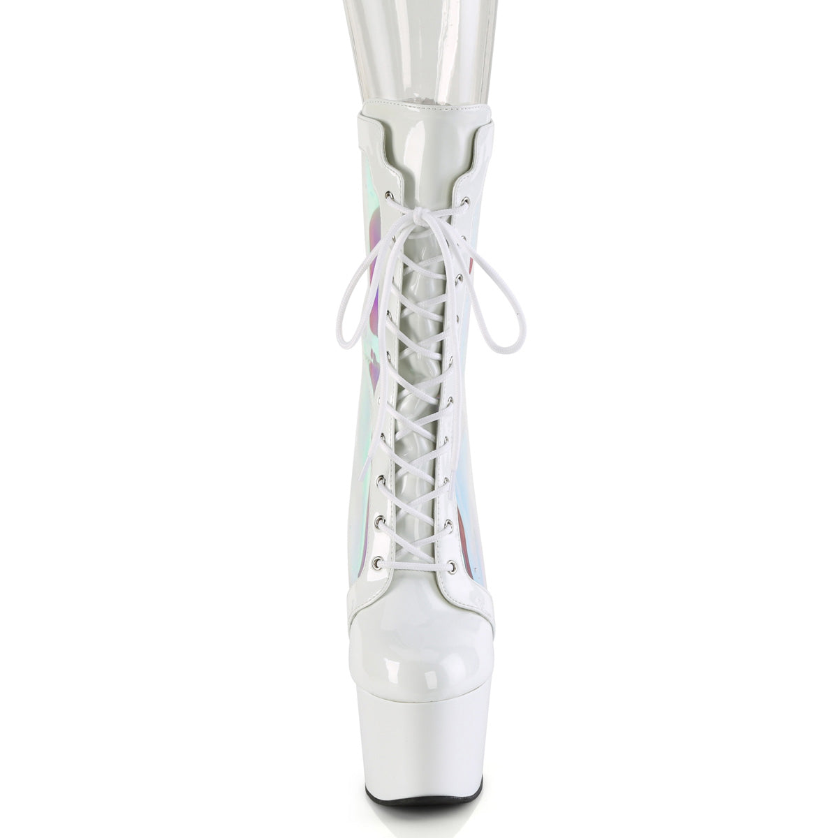7 Inch Heel ADORE-1047 White Holo Patent