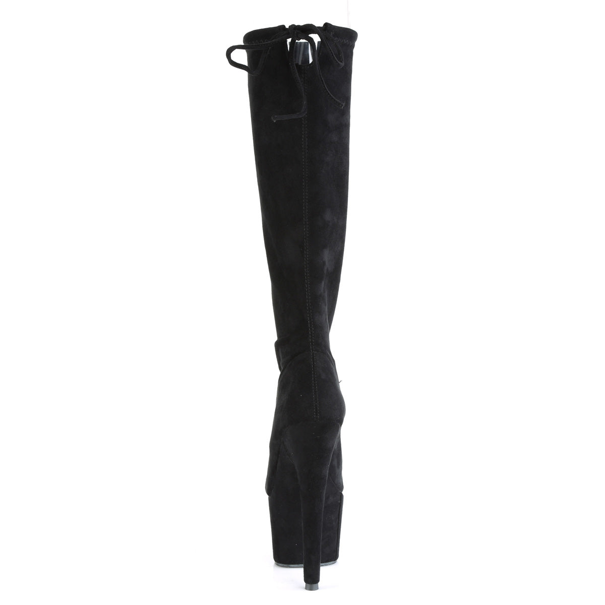 7 Inch Heel ADORE-2008 Black Stretch Faux Suede