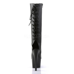 Pleaser ADORE-2018 Black Faux Leather Knee Boots - Shoecup.com - 4