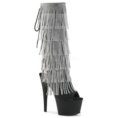 7" Heel ADORE-2024RSF Black Pu Exotic Dancing Shoes