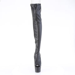 7 Inch Heel ADORE-3011 Black Stretch PU
