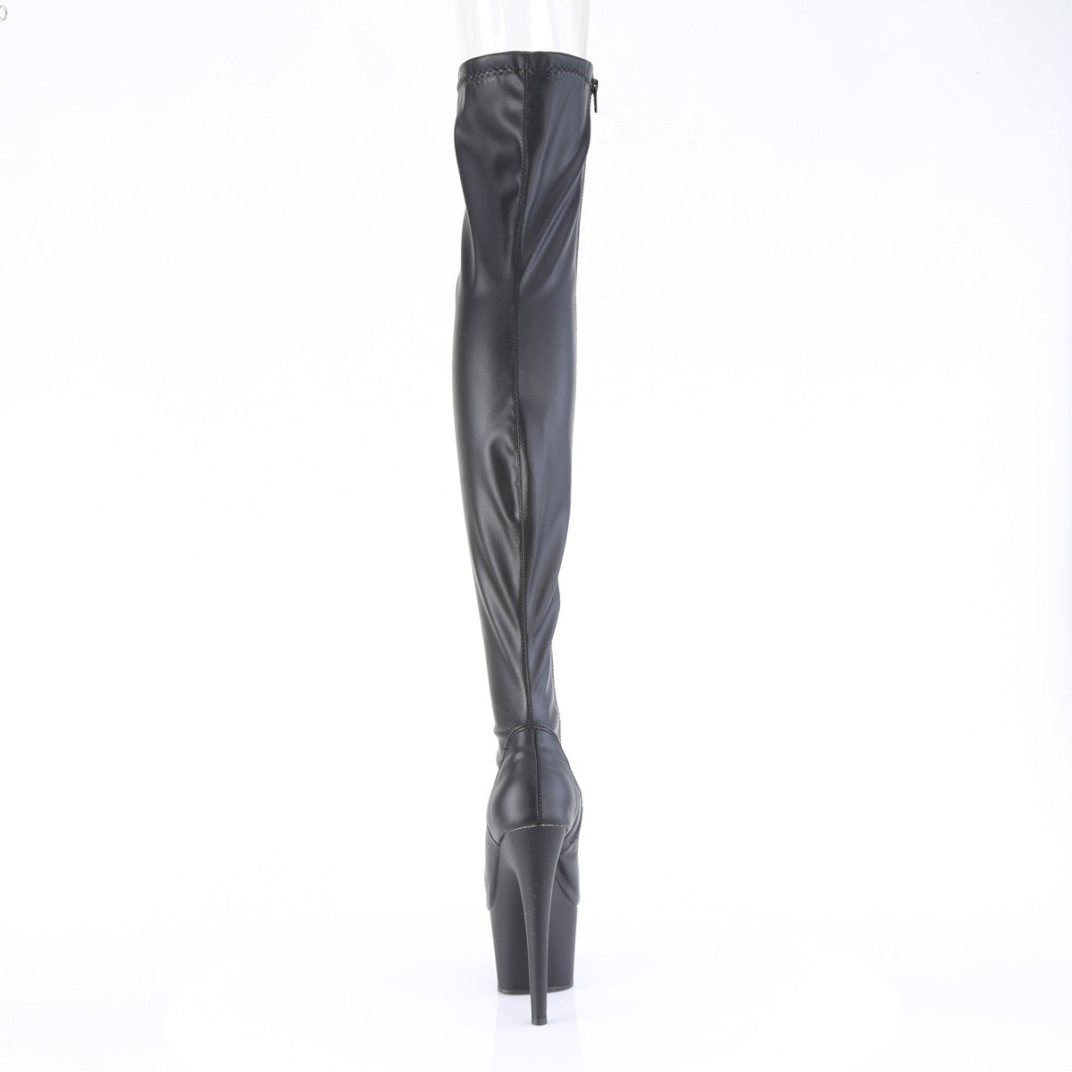 7 Inch Heel ADORE-3011 Black Stretch PU