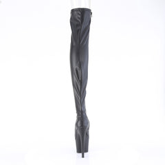 7 Inch Heel ADORE-3011 Black Stretch PU