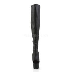 7 Inch Heel ADORE-3019 Black Faux Leather