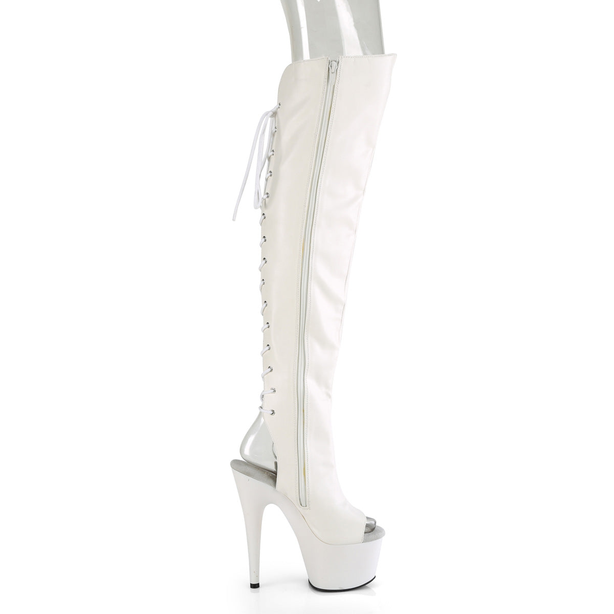 7 Inch Heel ADORE-3019 White PU