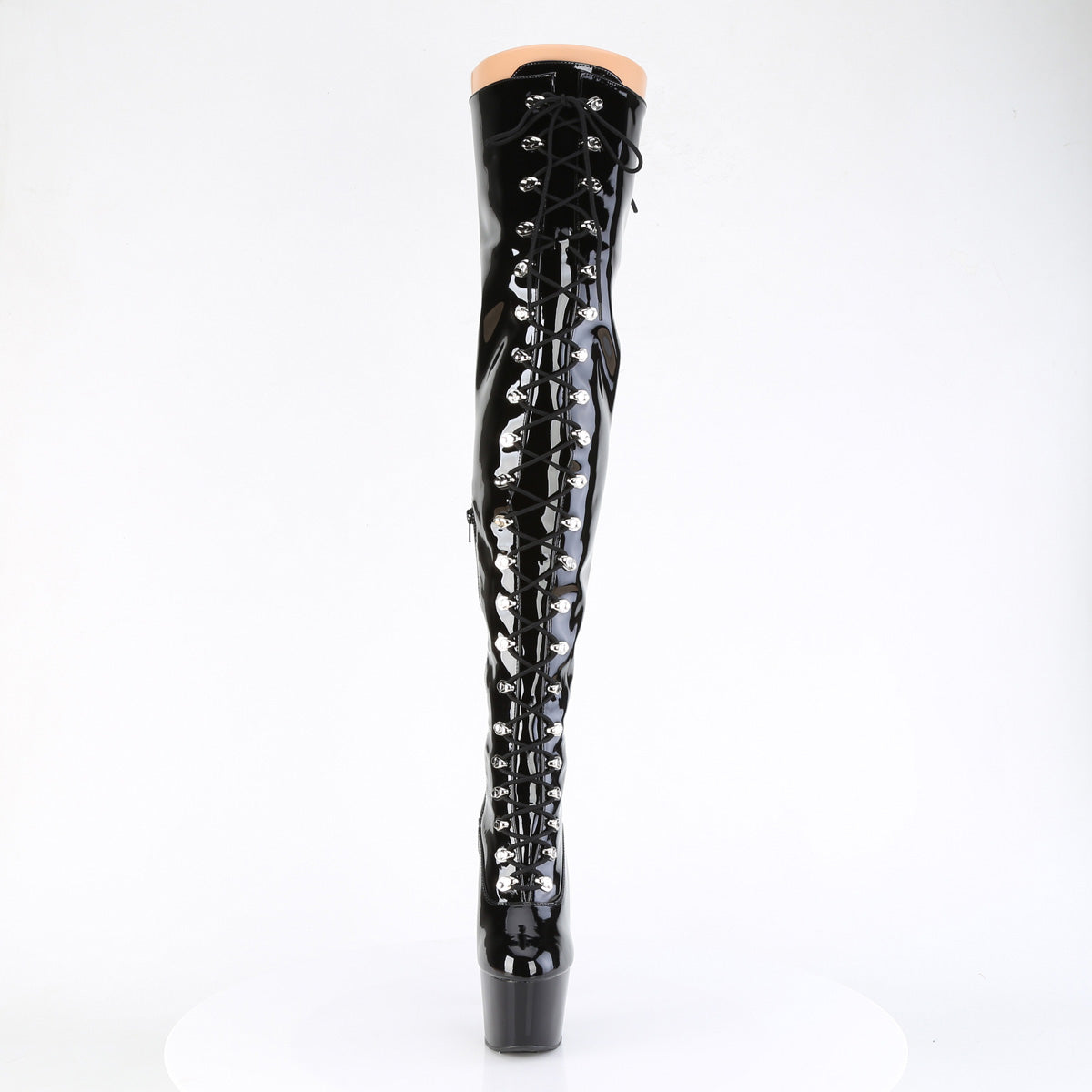 7 Inch Heel ADORE-3022 Black Stretch Patent