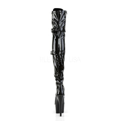 7 Inch Heel ADORE-3028 Black Stretch Patent