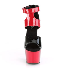 7 Inch Heel ADORE-700-16 Black Red Pat