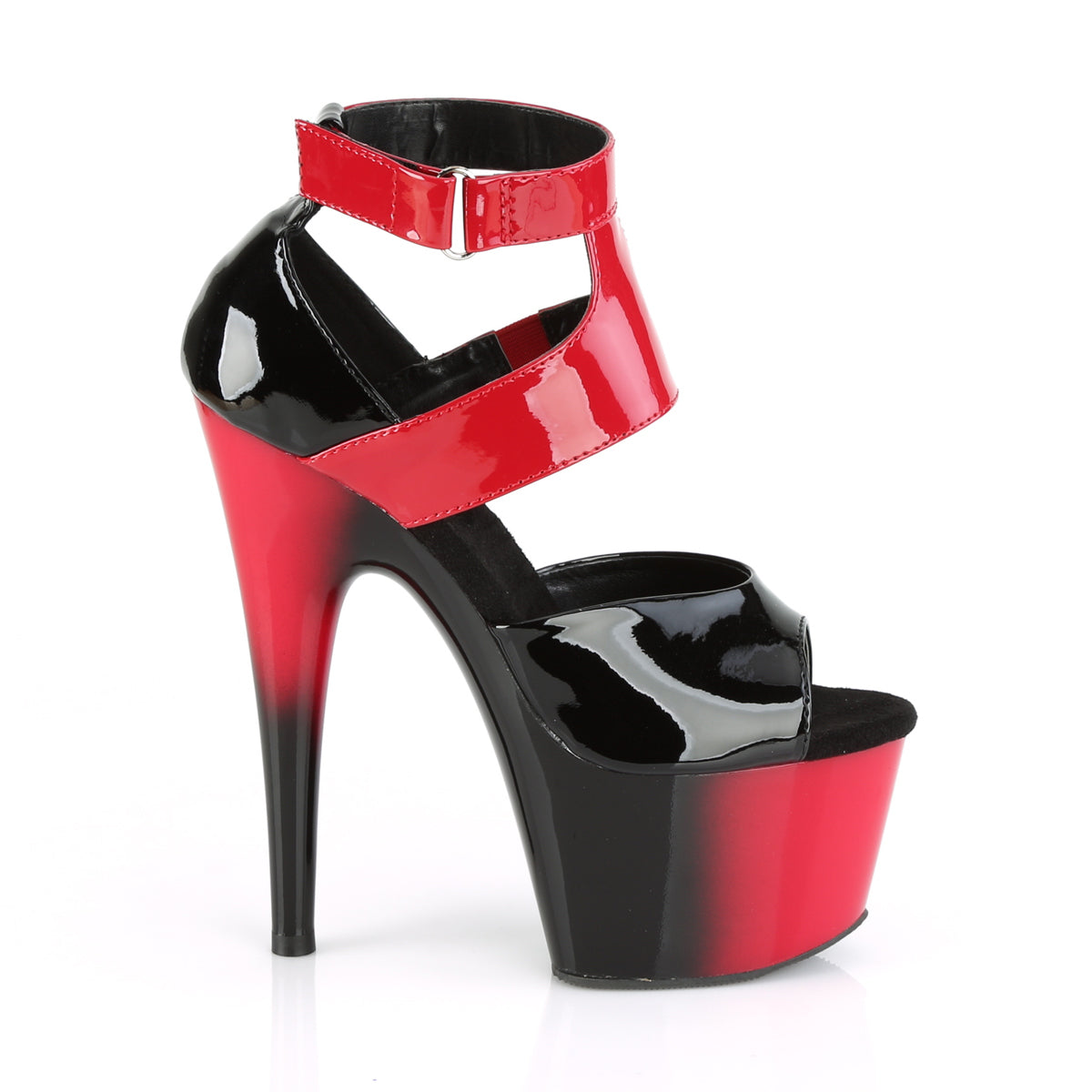7 Inch Heel ADORE-700-16 Black Red Pat