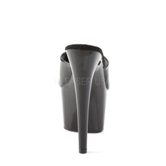 PLEASER ADORE-701 Black Pat Platform Slides - Shoecup.com - 4