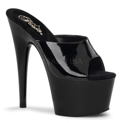PLEASER ADORE-701 Black Pat Platform Slides - Shoecup.com - 1