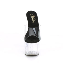7 Inch Heel ADORE-701 Clear Black Clear