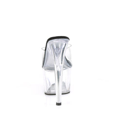 7 Inch Heel ADORE-701 Clear Black Clear