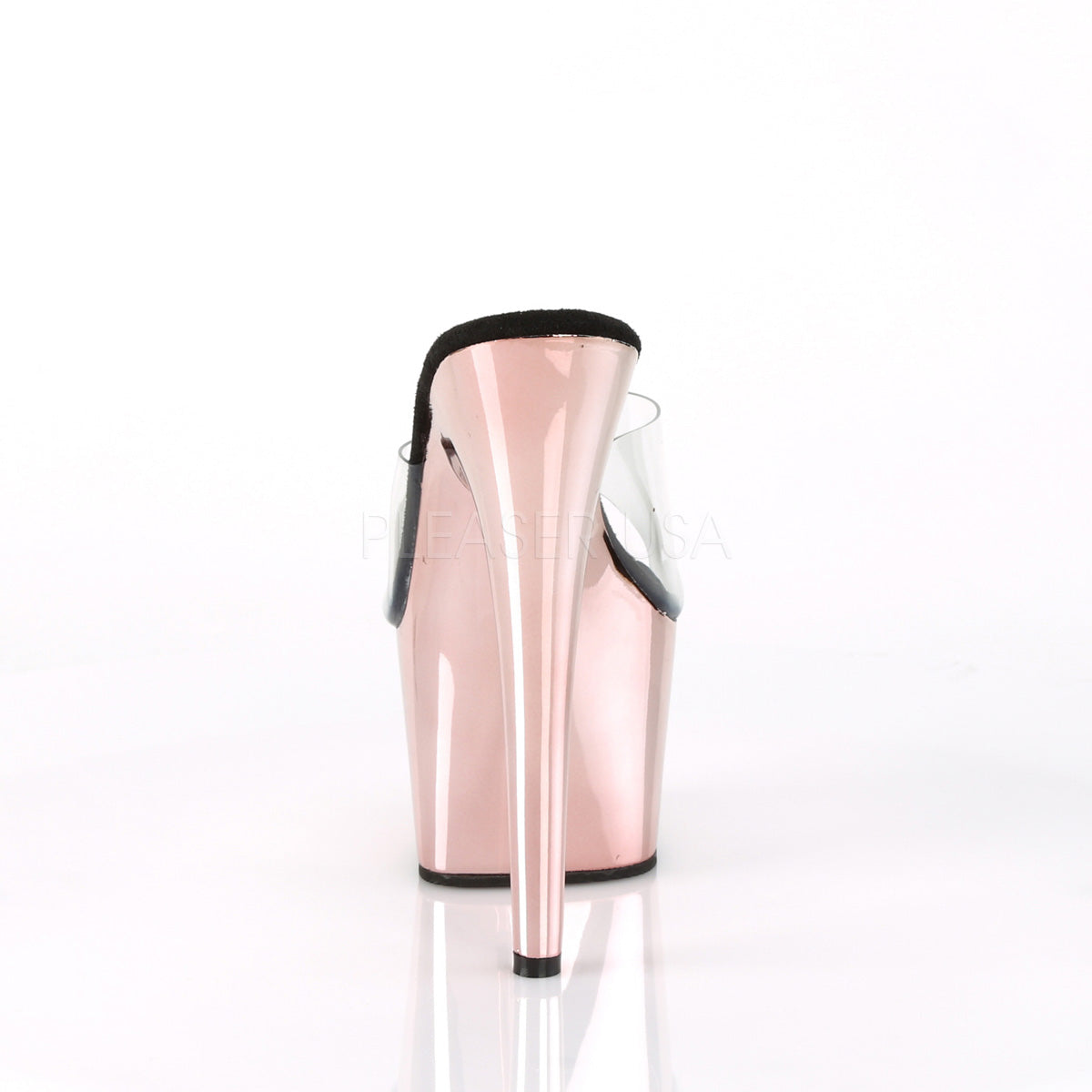 7 Inch Heel ADORE-701 Clear Rose Gold