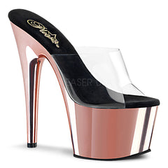 7" Heel ADORE-701 Clear Rose Gold