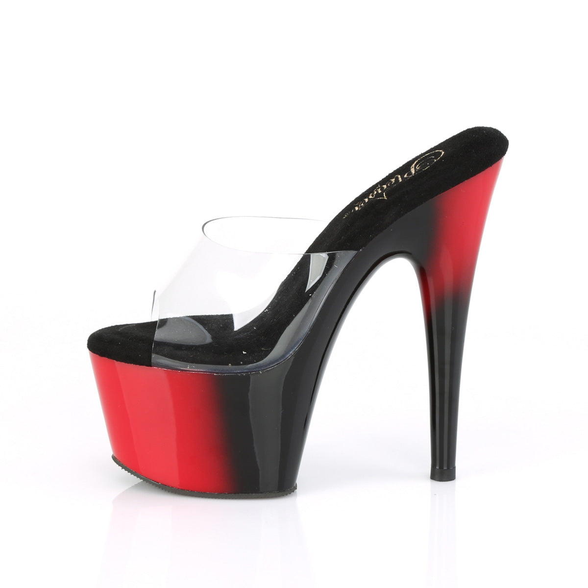 7 Inch Heel ADORE-701BR Clear Red Black