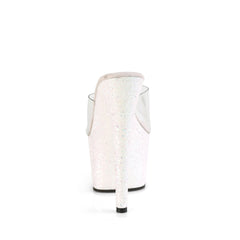 7 Inch Heel ADORE-701LG Clear Opal Glitter